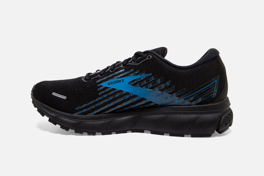 Brooks Running Shoes - Ghost 13 GTX Road Mens - Black/Blue - OUE-173852